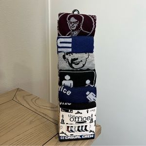 Men’s The Office 6 Pair Casual Crew Socks Shoe Size 8-12 New